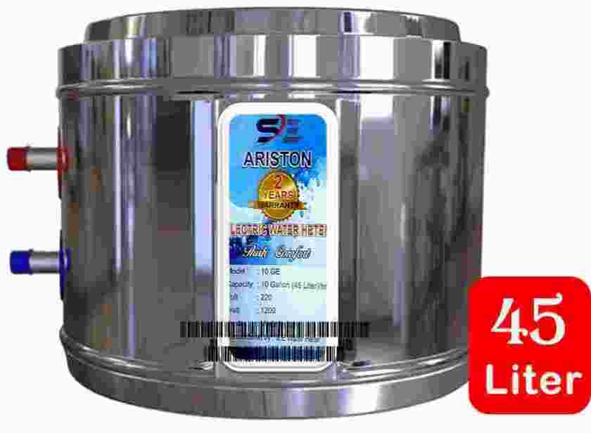 Ariston Geyser/Water Heater 45L SS Body-Local with All Geyser Fittings Kit