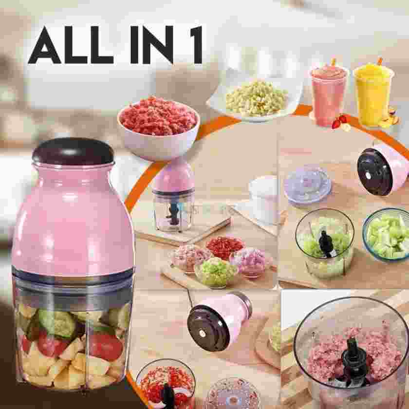 Multi Purpose Capsule Cutter Quatre Mini Electric Multipurpose Food Chopper Food Processor Blenders Mini Blender Mixers & Grinder (extra 1 blade free)
